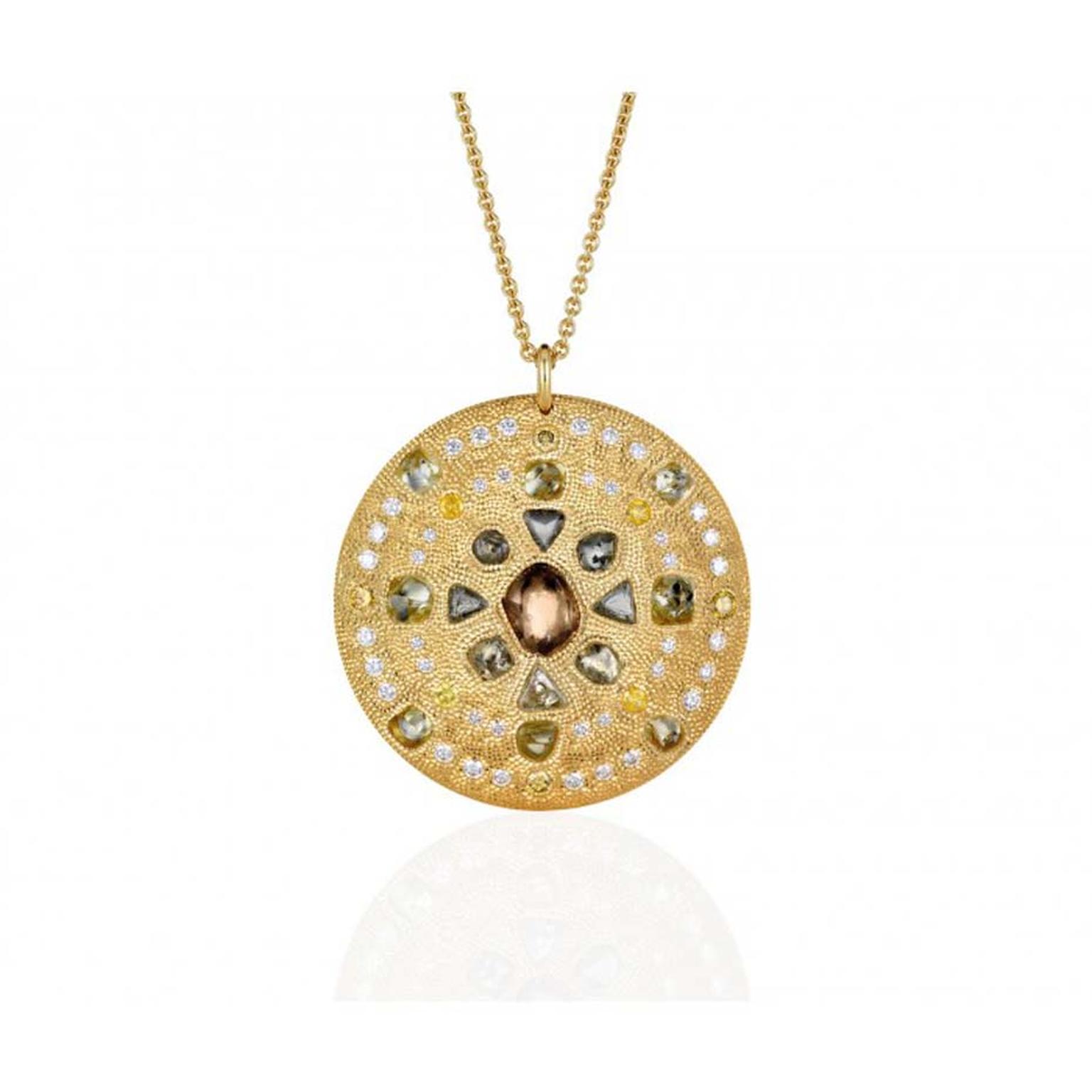 The De Beers Talisman Virtue Strength medallion necklace in
